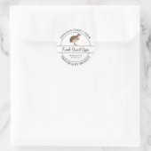 Étiquette blanc d'oeuf de caille frais de ferme (Sac)