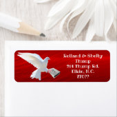 ÉTIQUETTE BLANC DOVE TENIR LA BIBLE (En situation)