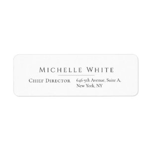 Étiquette Blanc élégant moderne professionnel