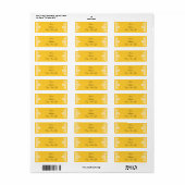 Étiquette Blanc et jaune (Feuille entière)