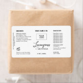 Étiquette blanc et noir personnalisable (En situation)