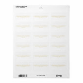 Étiquette Blanc et or au style unique (Feuille entière)
