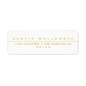 Étiquette Blanc et or au style unique (Devant)