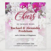 Étiquette blanc et rouge rose (Étiquettes simples)