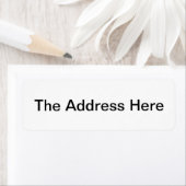 Étiquette Blanc L'Adresse Ici (En situation)