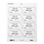 Étiquette Blanc marbre (Feuille entière)