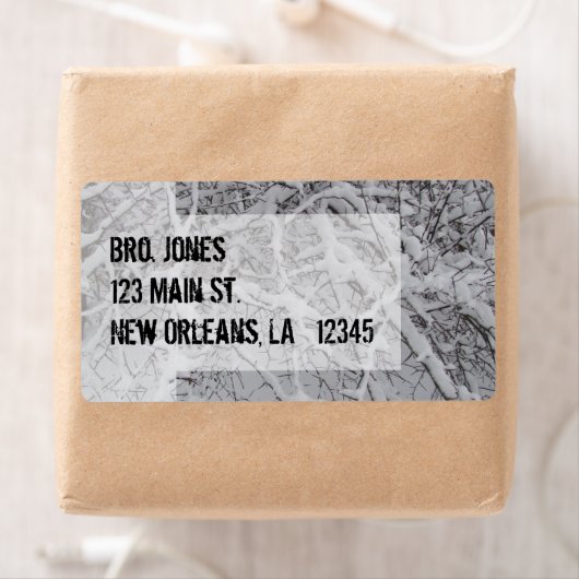 Étiquette Blanc neigeux (En situation)