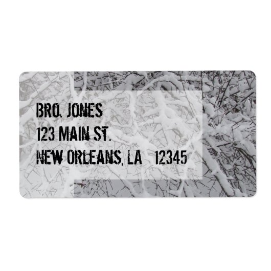 Étiquette Blanc neigeux (Devant)