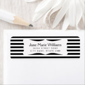 Étiquette Blanc Noir Gris Moderne Chic (En situation)