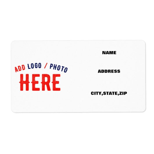 ÉTIQUETTE BLANC PERSONNALISABLE MODERNE ET ÉLÉGANT, MARQUE V (Devant)