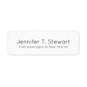 Étiquette Blanc Professionnel Élégant Simple (Devant)