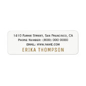 Étiquette Blanc simple (Devant)