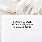 Étiquette Blanc simple (En situation)