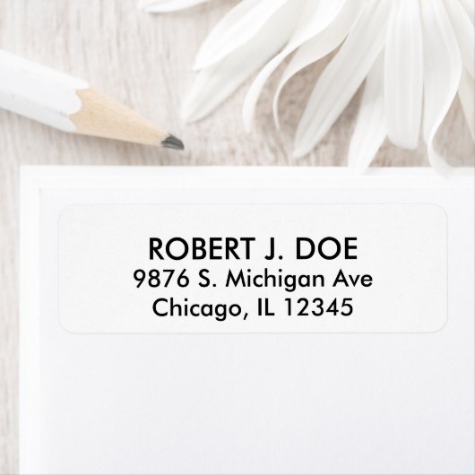 Étiquette Blanc simple (En situation)