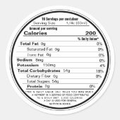 Étiquette blanc Sirop d'érable Nutrition 2020 (Devant)