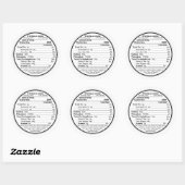 Étiquette blanc Sirop d'érable Nutrition 2020 (Feuille)