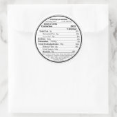 Étiquette blanc Sirop d'érable Nutrition 2020 (Sac)