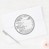 Étiquette blanc Sirop d'érable Nutrition 2020 (Enveloppe)