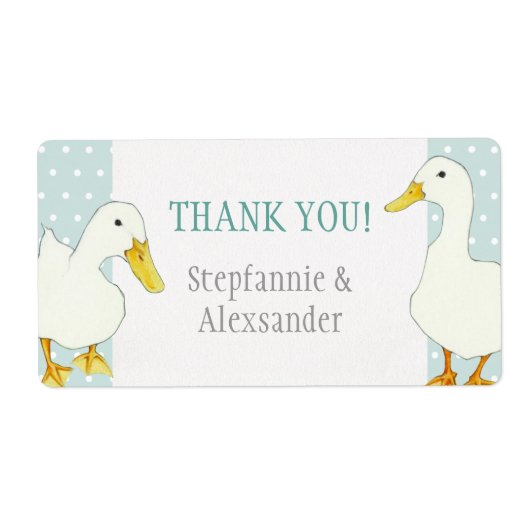 Étiquette Blancs à pointes Mariage Merci (Devant)