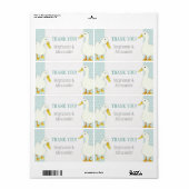 Étiquette Blancs à pointes Mariage Merci (Feuille entière)