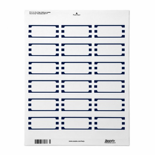 Étiquette Blancs de la marine Mariage (Feuille entière)