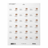 Étiquette Blenheim Cavalier King Charles Spaniel & Texte (Feuille entière)
