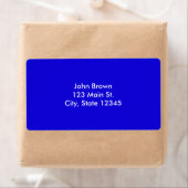 Étiquette bleu (En situation)