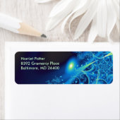 Étiquette Bleu 2 Art Abstrait (En situation)