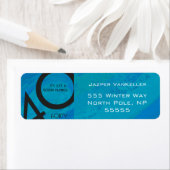 Étiquette Bleu 40 Décennie Anniversaire (En situation)