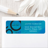 Étiquette Bleu 50 Décennie Anniversaire (En situation)