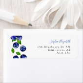 Étiquette Bleu Berry Premier Anniversaire Aquarelle Cute Nap (En situation)