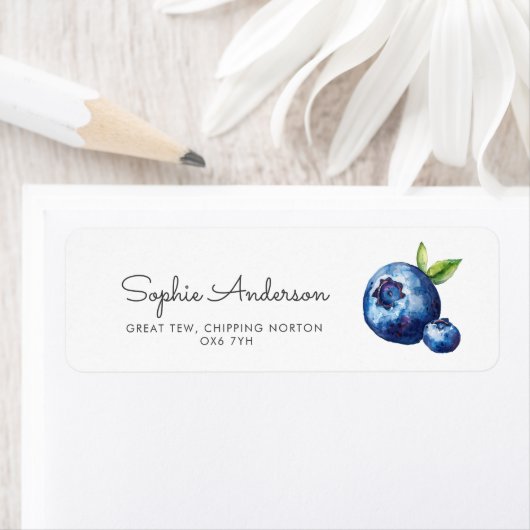 Étiquette Bleu Berry Sweet été (En situation)