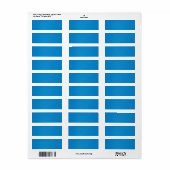 Étiquette Bleu Clair avec Texture Granuleuse (Feuille entière)