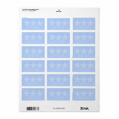 Étiquette Bleu côtier et poisson d'eau blanche Personnalisé (Feuille entière)