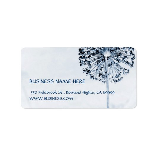 Étiquette Bleu Dandelion (Devant)