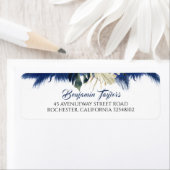 Étiquette Bleu de la Marine Pampas Grass et Folio Tropical (En situation)