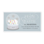 Étiquette Bleu de neige à l'ours polaire Livraison (Devant)