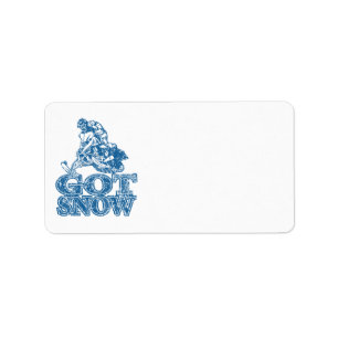 Étiquette Bleu Démangé De Neige