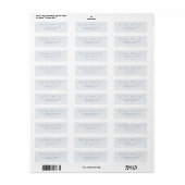 Étiquette Bleu Élégant Minimaliste (Feuille entière)