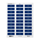 Étiquette Bleu et Blanc Fantaisie (Feuille entière)