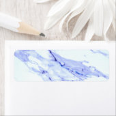 Étiquette Bleu et Marbre blanc (En situation)