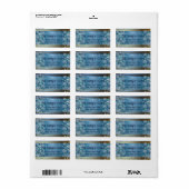 Étiquette Bleu Et Or Magique Noël Hiver Wonderland (Feuille entière)