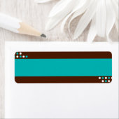 Étiquette bleu et Turquoise (En situation)