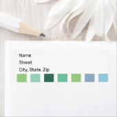 Étiquette Bleu et vert (En situation)