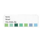 Étiquette Bleu et vert (Devant)