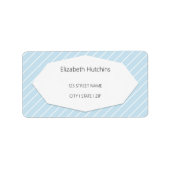 Étiquette Bleu géométrique moderne simple (Devant)