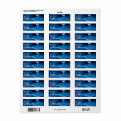 Étiquette Bleu gouttes d'eau (Feuille entière)