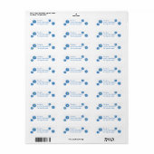 Étiquette Bleu marguerite (Feuille entière)