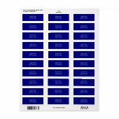 Étiquette Bleu marine (Feuille entière)