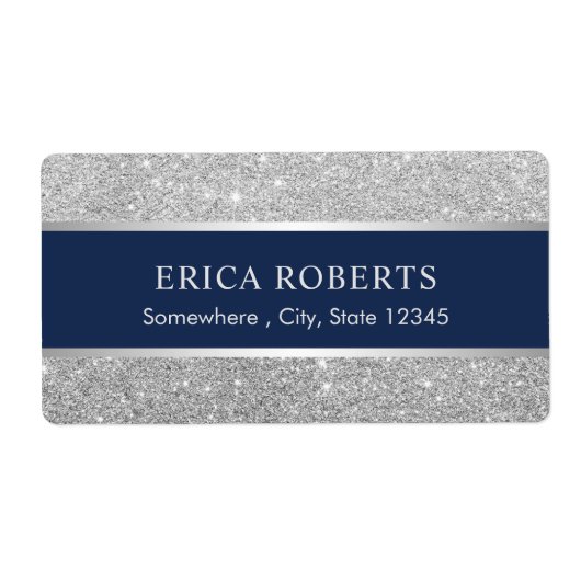 Étiquette Bleu marine et salon de beauté modernes de parties (Devant)